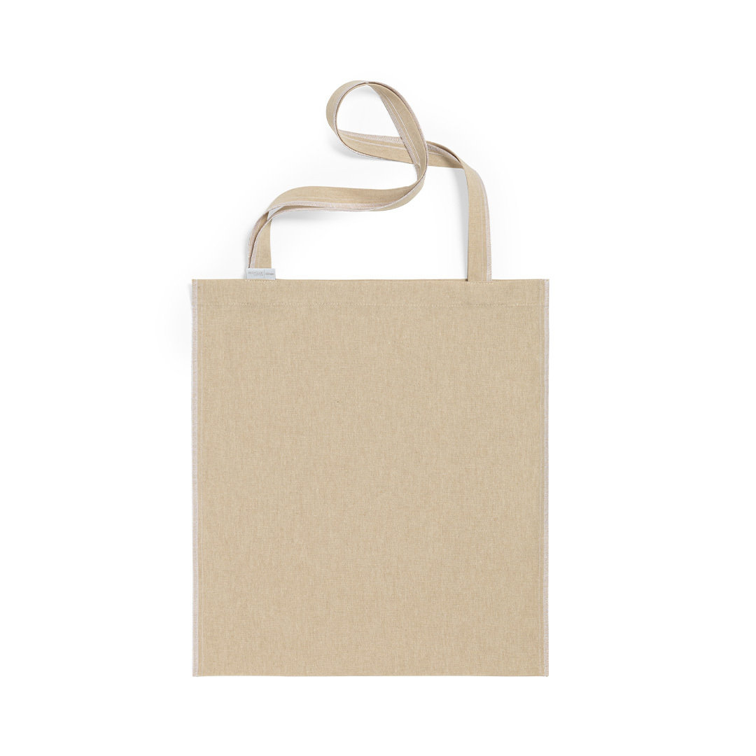 Draagtas gerecycled katoen bruin - Afbeelding 2