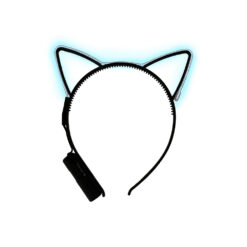 LED haarband kattenoortjes wit