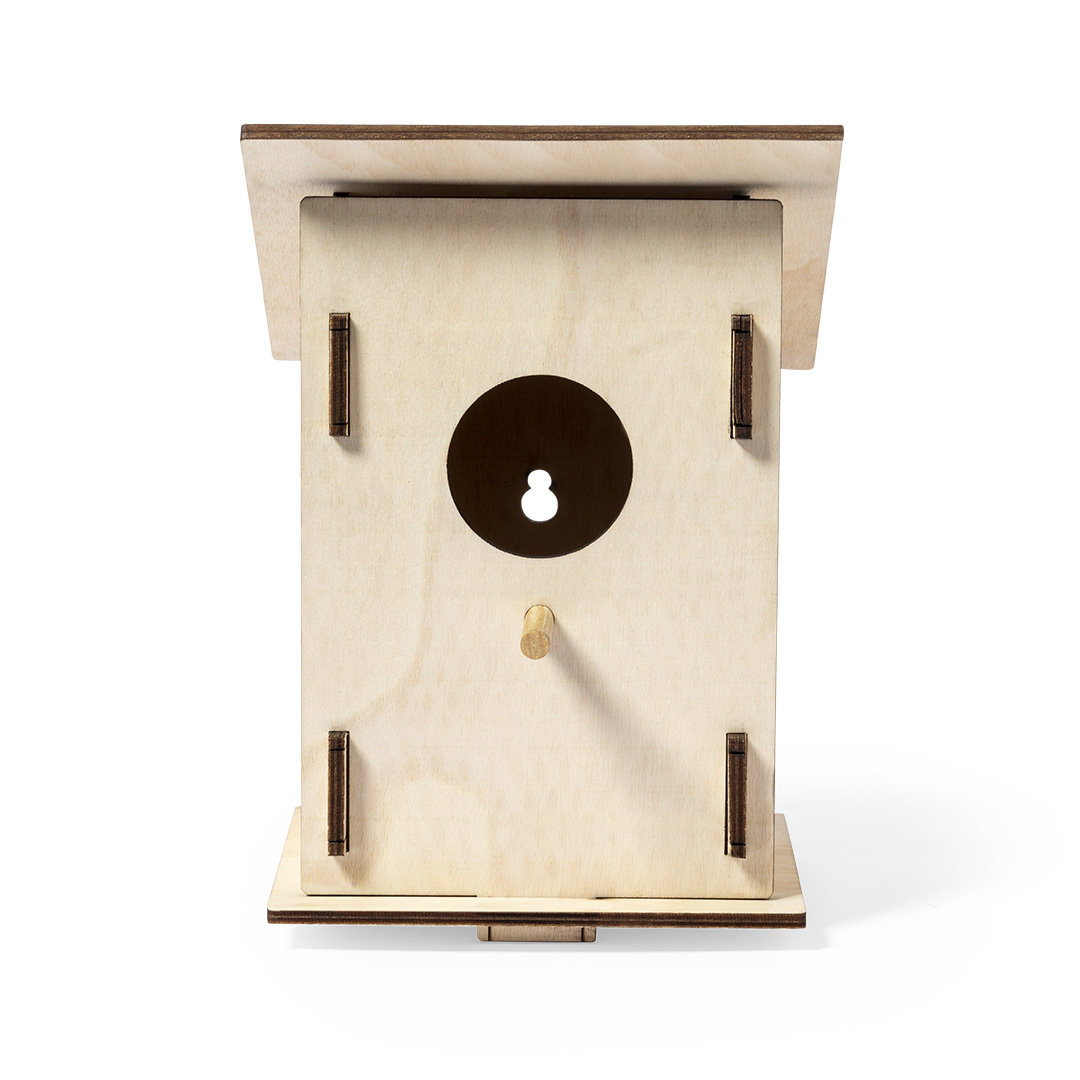 Vogelhuisje hout beige - Afbeelding 3