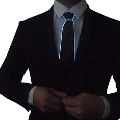 Alternative view of LED stropdas blauw
