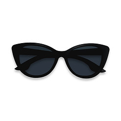 Zonnebril Cat Eye mat zwart