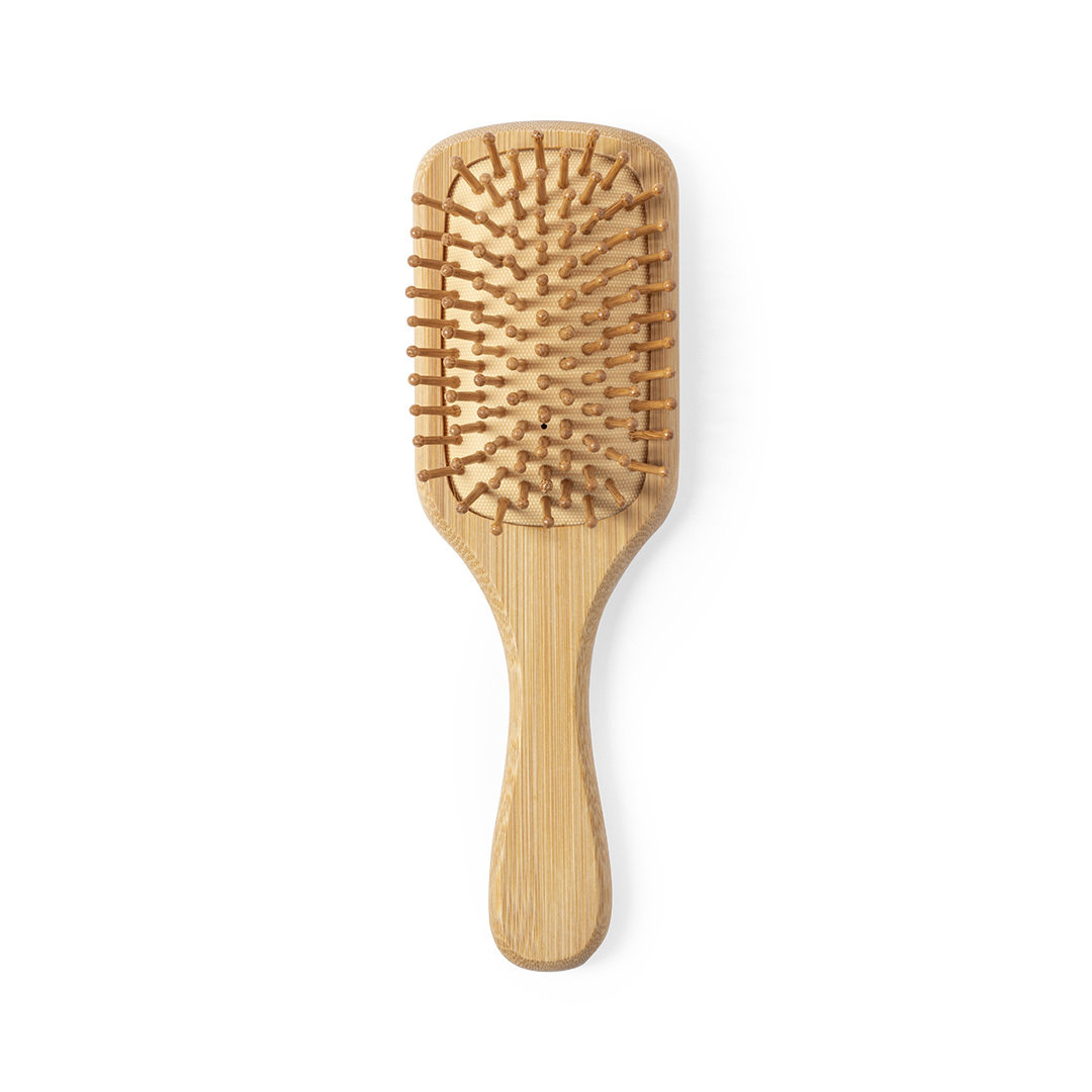 Haarborstel bamboe beige - Afbeelding 3