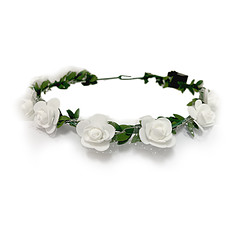 LED haarband bloemen wit