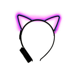 LED haarband kattenoortjes roze