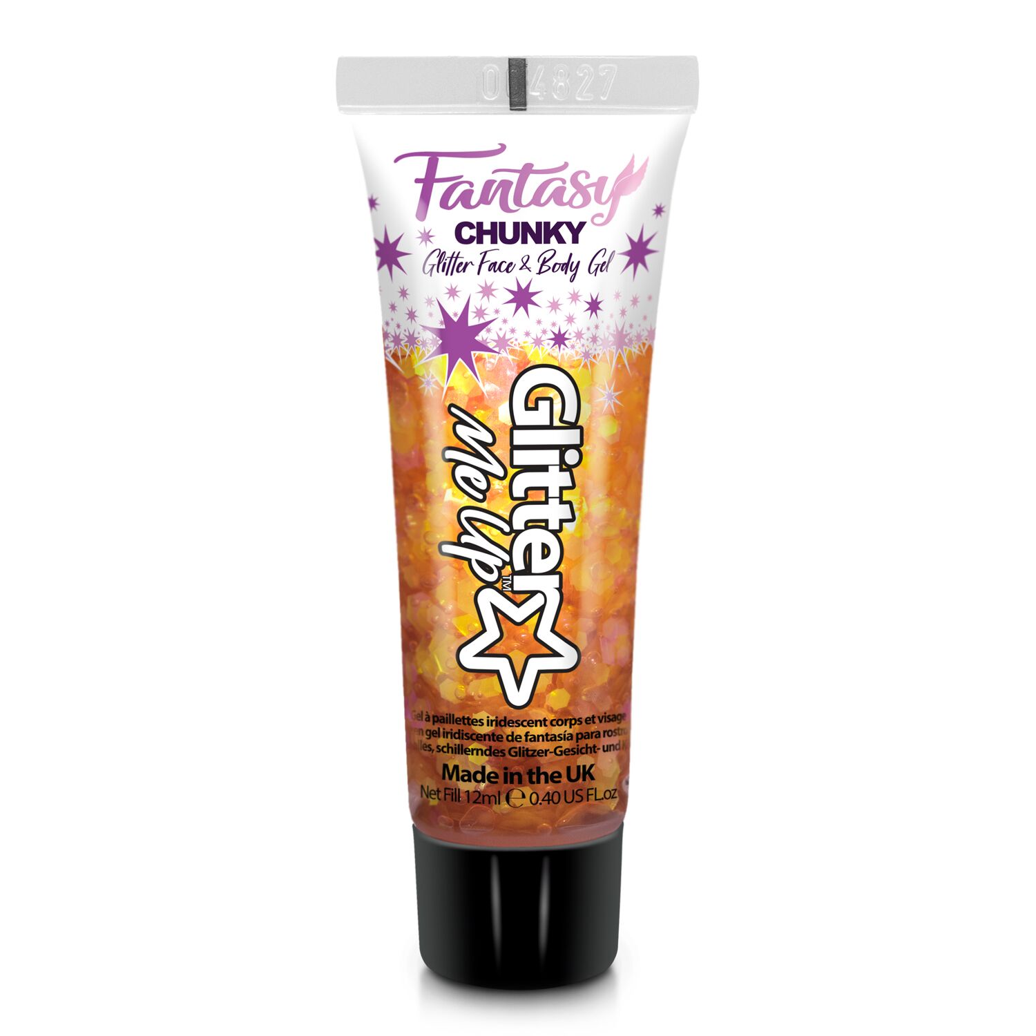 Paintglow Glitter Me Up Fantasy Chunky Glitter face & body gel - Dragon Heart Oranje - 12ml