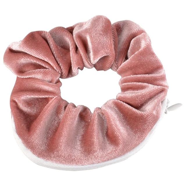 Scrunchie met ritssluiting roze