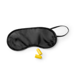 Reisset met slaapmasker en oordopjes zwart