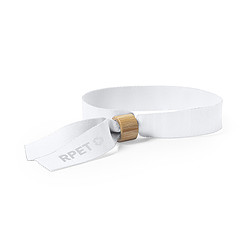 Alternative view of Festivalbandje RPET 15 mm wit 50 stuks