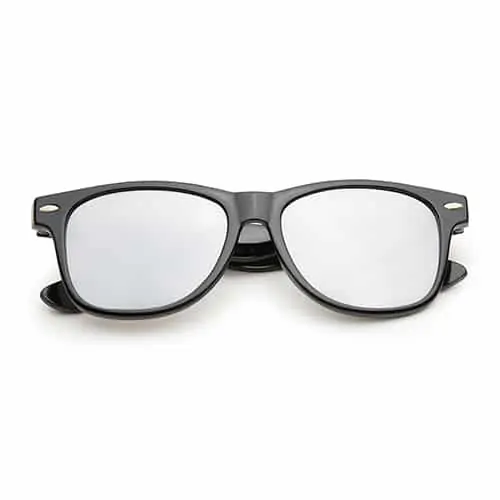 Spacebril spiegel zilver | zwart