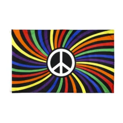 Regenboog vlag pride peace gestreept 90 x 150 cm