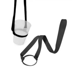 Alternative view of Lanyard met bekerhouder | zwart