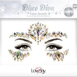 Festival gezicht steentjes - Disco Diva