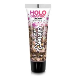 Holographic Chunky Glitter Face & Body Gel - Golden Girl