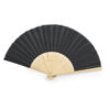 Handwaaier bamboe/polyester zwart