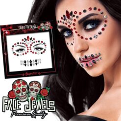 Face Jewels Day Of The Dead Skull Halloween glitters