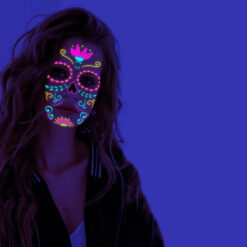Alternative view of Plaktatoeage Halloween met fluorescerend UV effect