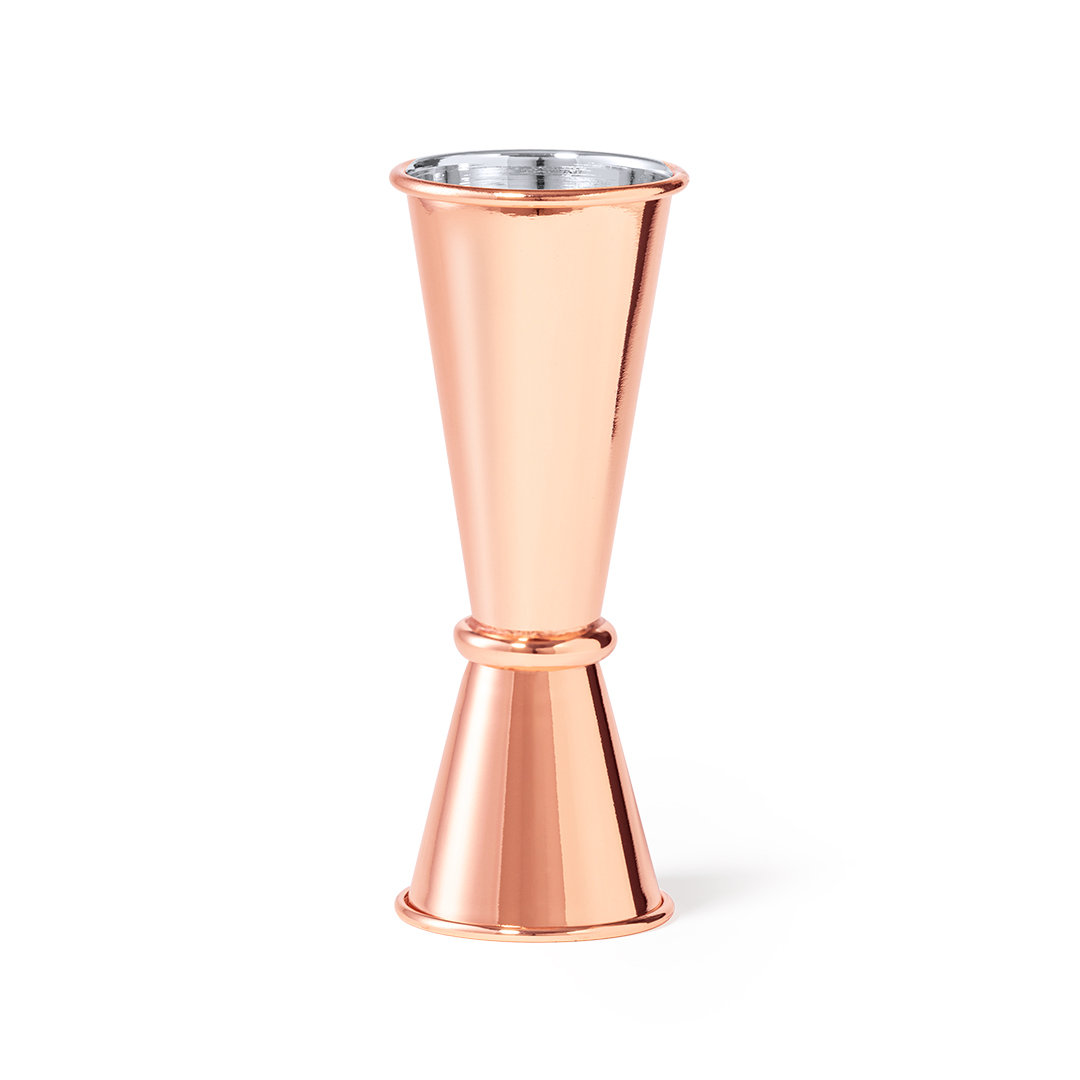 Cocktail jigger barmaatje 50 ml RVS koper