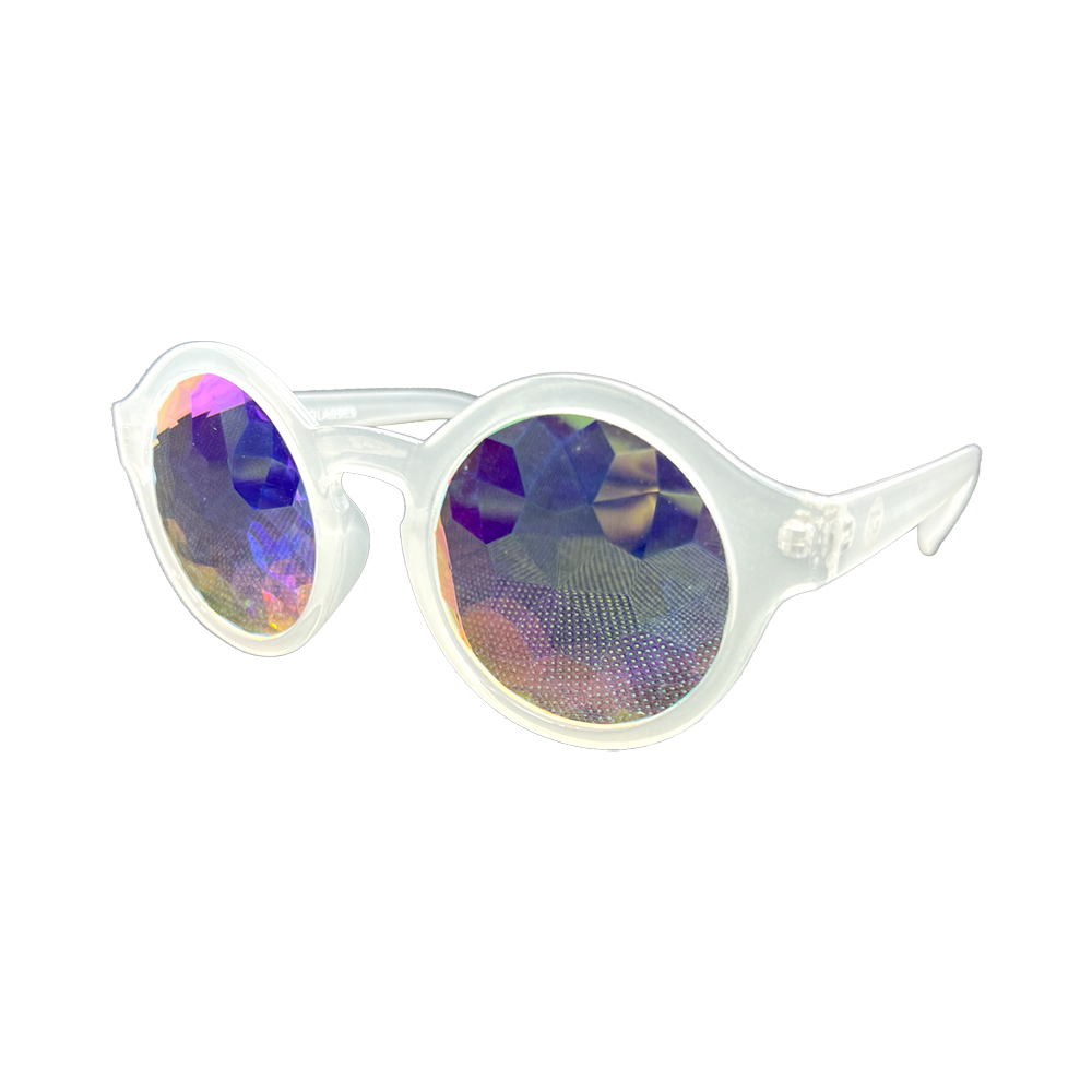 Caleidoscoop bril rond wit - Afbeelding 2