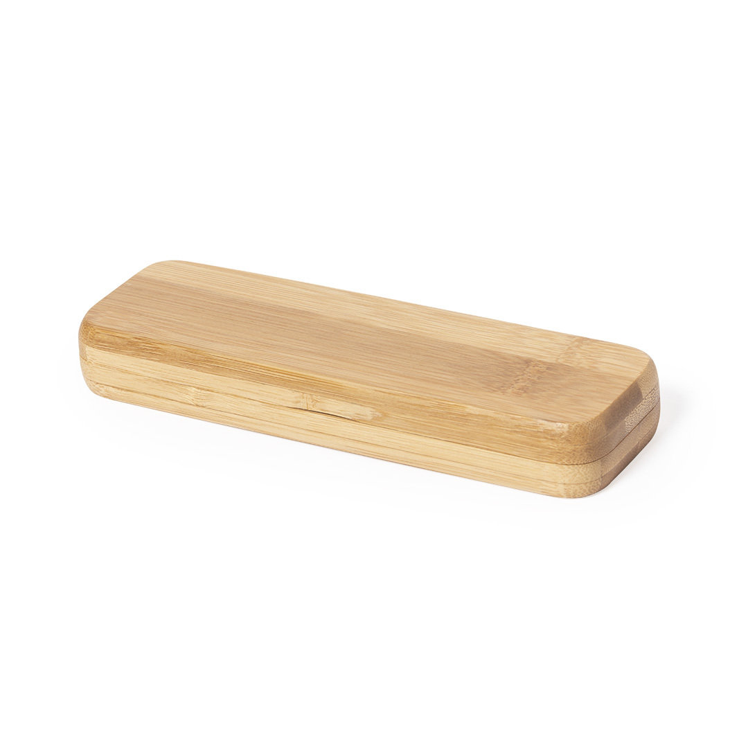 Pennenset balpen en rollerpen bamboe - Afbeelding 4