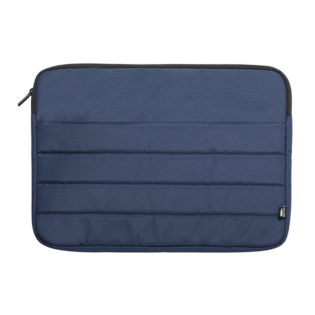 Laptophoes RPET polyester donkerblauw