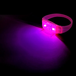 Alternative view of Sound activated LED armbandje roze