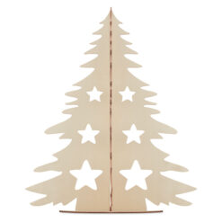 Alternative view of DIY houten kerstboom met verf en kwast