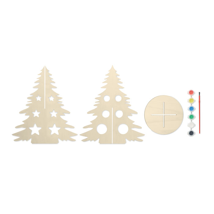 DIY houten kerstboom met verf en kwast - Afbeelding 4