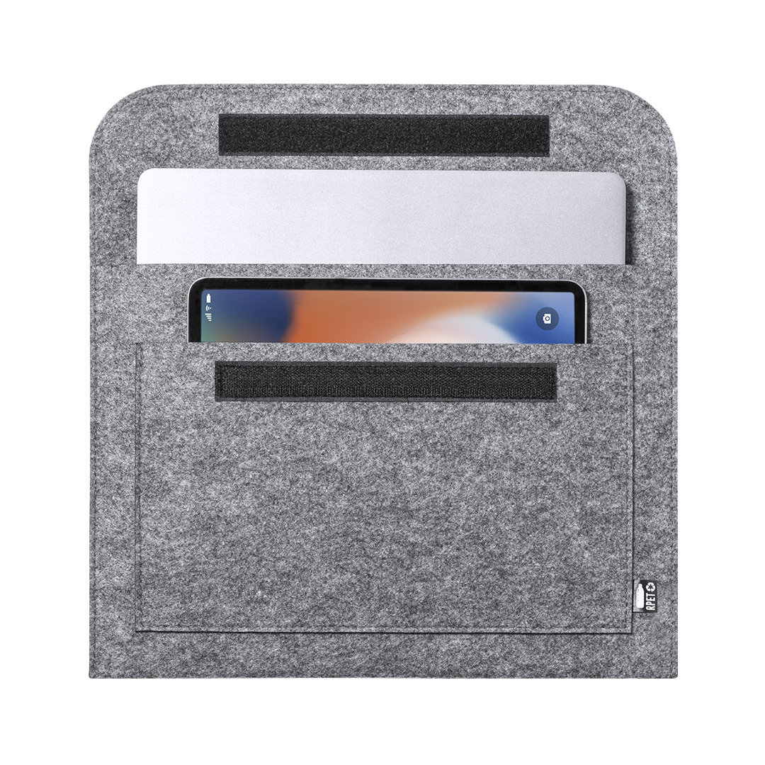 Laptophoes RPET vilt grijs - Afbeelding 3
