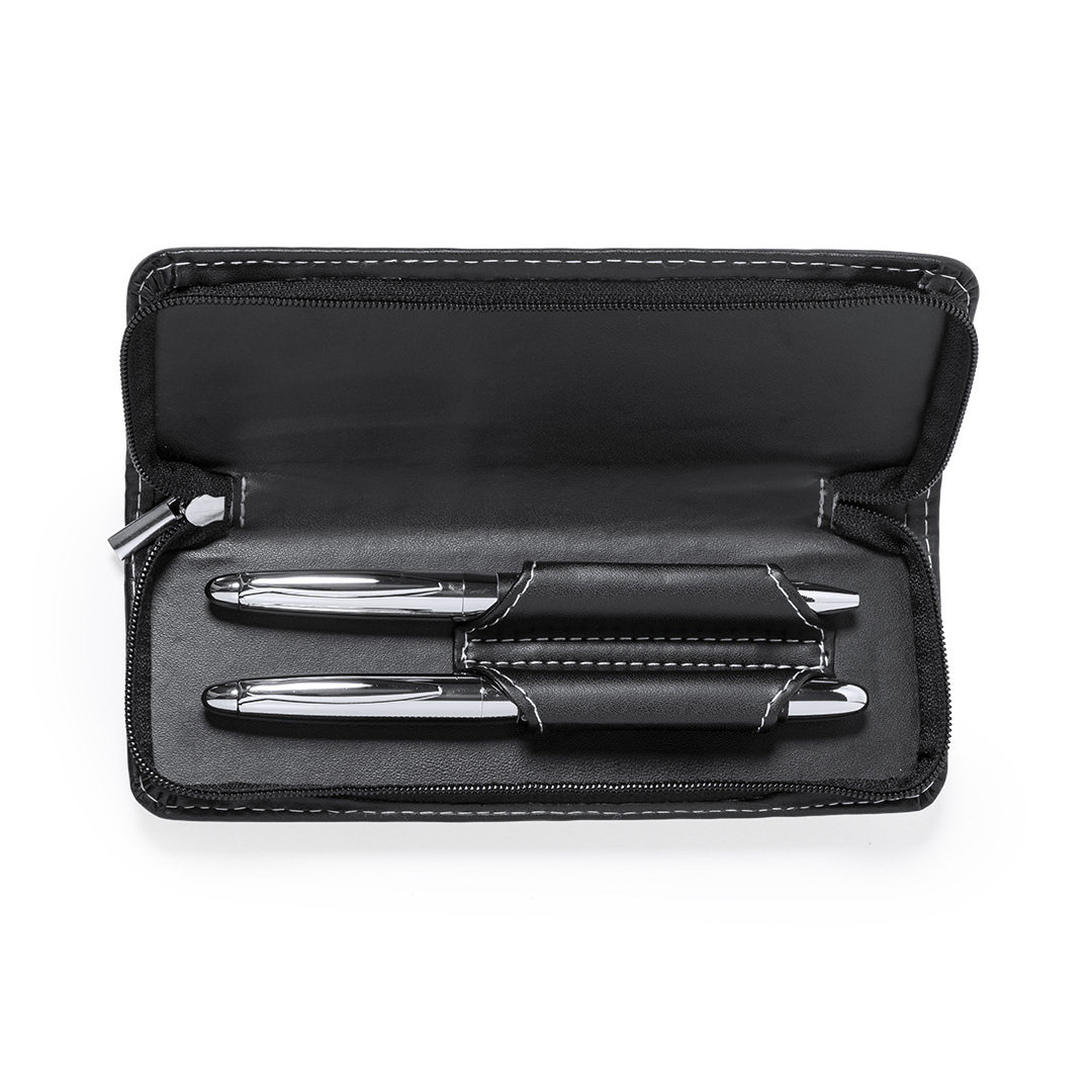 Pennenset balpen en rollerpen zwart - Afbeelding 3