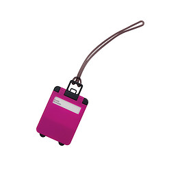 Bagagelabel koffer roze