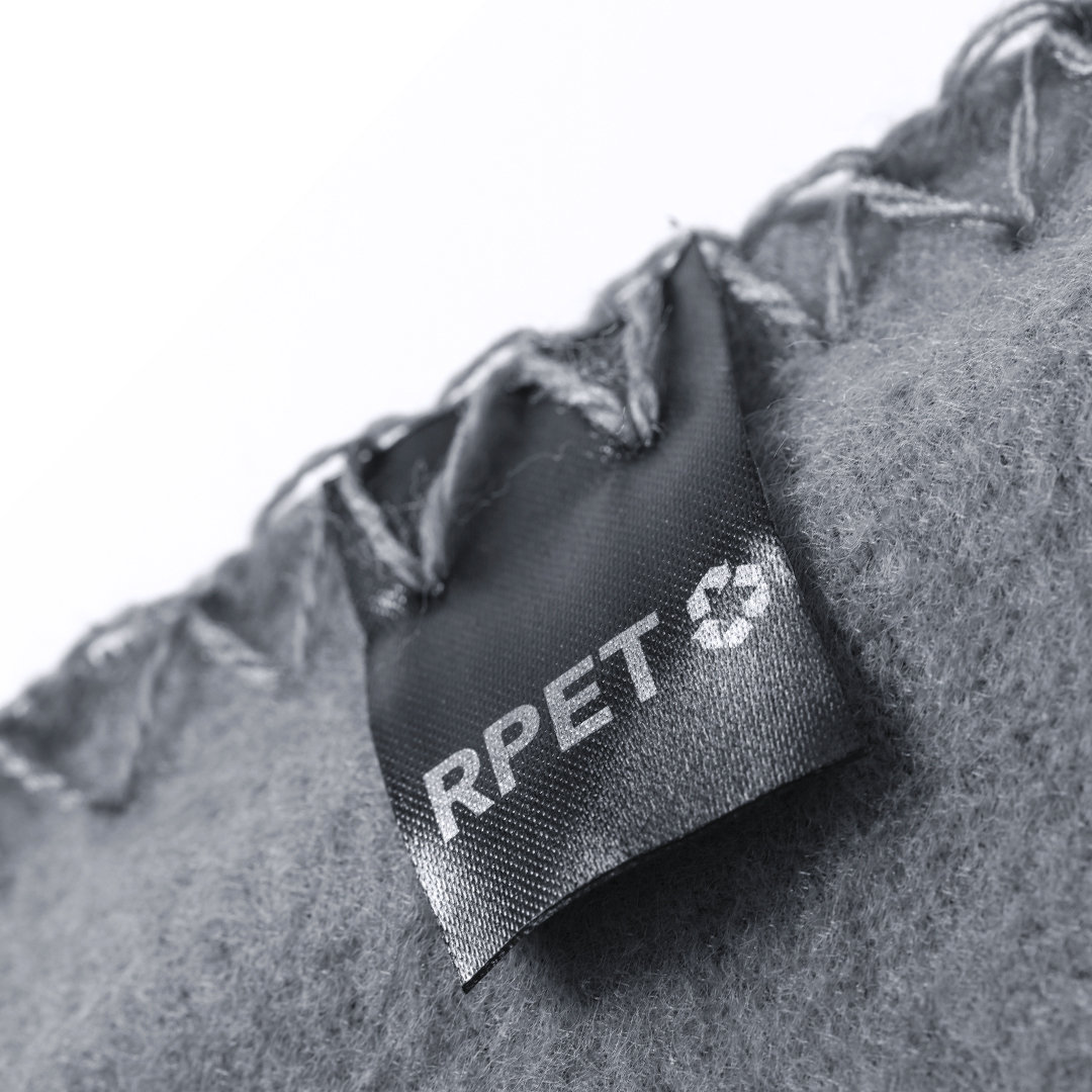 Deken RPET/polyester 150 x 120 cm grijs - Afbeelding 3