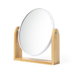 Make-up spiegel bamboe op standaard