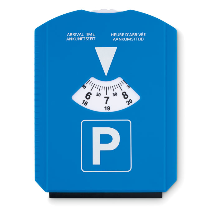 2-in-1 IJskrabber en parkeerschijf blauw