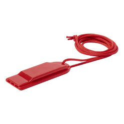 Scheidsrechtersfluitje plat design rood