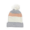 Muts dames gebreid met pompon roze