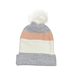 Muts dames gebreid met pompon roze