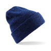 Gebreide muts heren acryl marineblauw