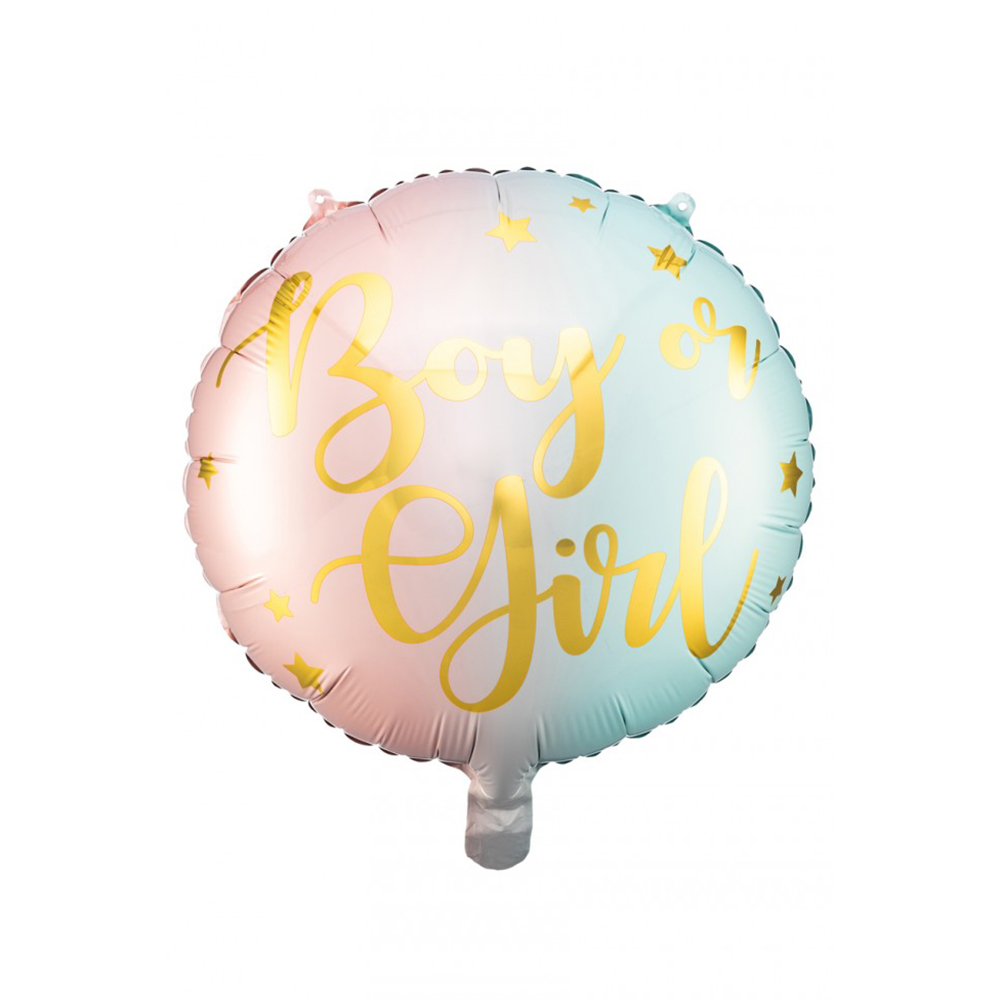 Folieballon Boy or Girl 35 cm