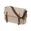 Aktetas canvas beige/bruin