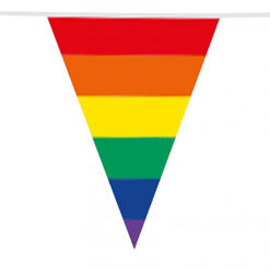 Alternative view of Vlaggenlijn regenboog LGBT pride 10 meter