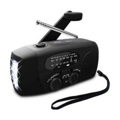 Draagbare noodradio zwart
