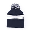 Muts met pompon acryl donkerblauw