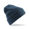 Gebreide muts heren acryl petrol blauw