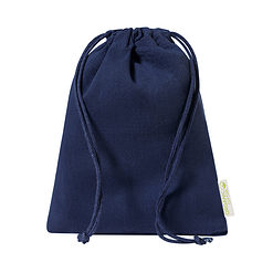 Alternative view of Sjaal biologisch katoen met opbergzakje donkerblauw