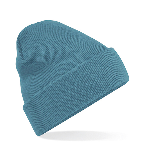 Gebreide muts polyester vintage blauw