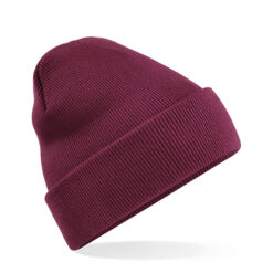 Gebreide muts polyester bordeauxrood