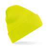 Gebreide muts polyester fluorescerend geel