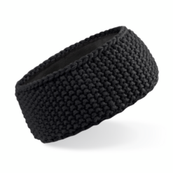 Hoofdband gebreid acryl zwart