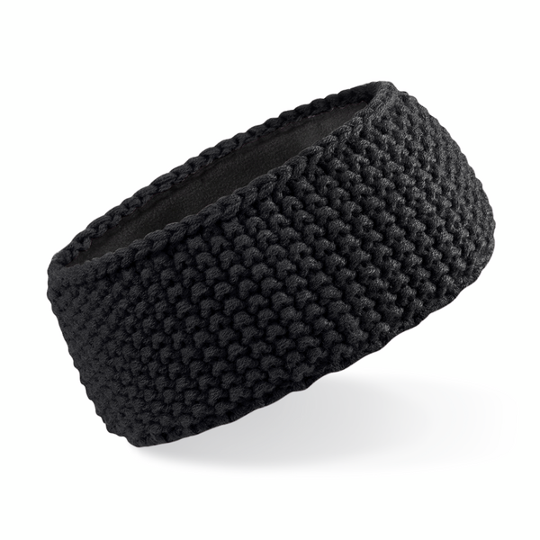 Hoofdband gebreid acryl zwart