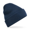 Gebreide muts polyester navy